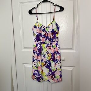 J Crew multicolor floral spaghetti strap sundress w/ pockets size 2 Summer Dress